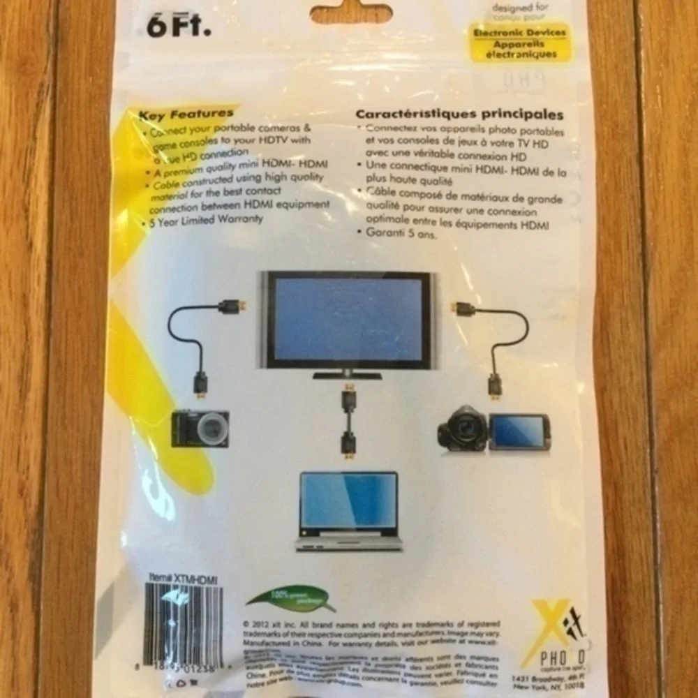 New Photo Mini HDMI to HDMI Cable High Speed Gold Plated